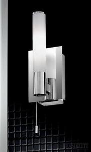 Franklite WB981 Bathroom Wall & Mirror Light With Opal Glass