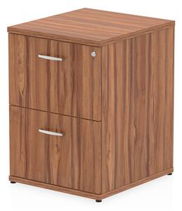 Impulse Wooden 2 Drawers Filing Cabinet In Walnut