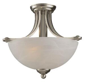 Impex PG00532/16SF Contemporary 2 Light Satin Semi Flush Fitting