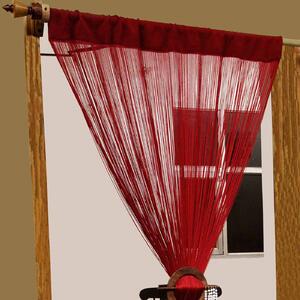 Homescapes Polyester Red String Curtain