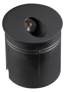 Mantra M7022 Aspen 1 Light Outdoor 3 Watt LED Round Angle Wall Lamp In Sand Black