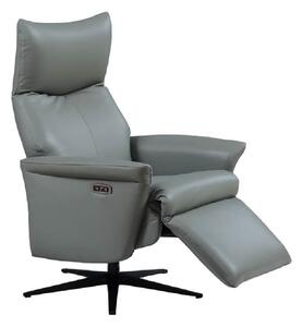 Laurel Leather Recliner Bedroom Chair In Steel