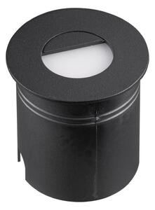 Mantra M7028 Aspen 1 Light Outdoor 3 Watt LED Round Eyelid Wall Lamp In Sand Black