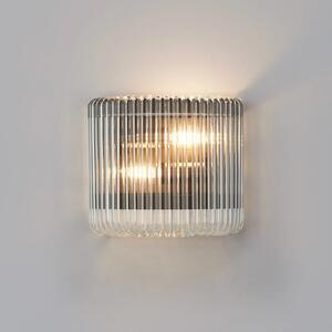 Verne 22 x 12 cm Small Wall light In Black Finish With Clear Glass