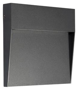 Mantra Fusion M7015 Baker 1 Light Outdoor Small Square 6 Watt, 266 Lumen Wall Light In Anthracite