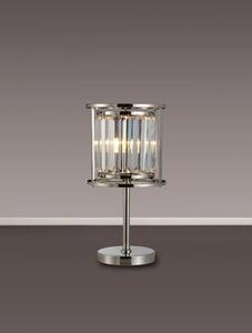 Crown Table Lamp In Polished Nickel Finish With Clear Crystal Glass