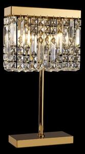 Baden 30 x 10 cm Rectangular Table Lamp In Gold Finish With Crystal Glass
