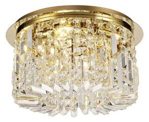 Baden 45 cm Round Flush Chandelier In Gold Finish With Crystal Glass