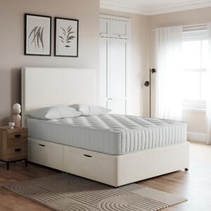 Everyday Side Ottoman Bed Frame, Chenille Cream