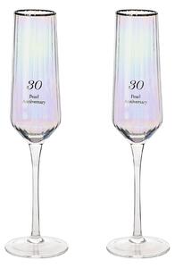 Amore Set of 2 30th Anniversary Flute Glasses