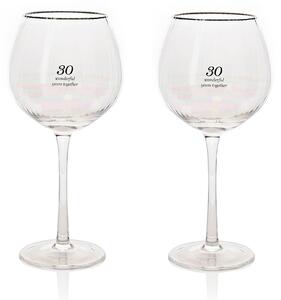 Amore Set of 2 30th Anniversary Gin Glasses