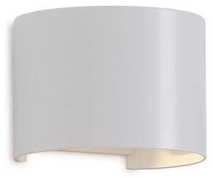 Mantra M6523 Davos Curved Outdoor LED Wall Light In Sand White - Width: 140mm