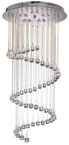 Searchlight 7743CC Spiral 3 Light Chandelier In Chrome And Crystal