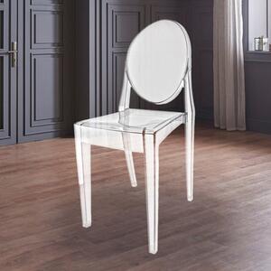 Fusion Living Ghost Style Plastic Victoria Dining Chair