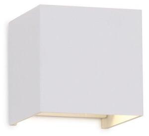 Mantra M6521 Davos Square Outdoor LED Wall Light In Sand White - Width: 100mm
