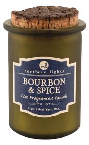 Northern Lights Spirit Bourbon and Spice Jar Candle Green