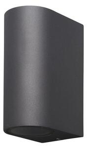 Mantra M6510 Kandanchu 2 Light Curved Outdoor Wall Light In Anthracite - H: 150mm