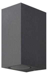 Mantra M6514 Kandanchu 2 Light Square Outdoor Wall Light In Anthracite - H: 150mm
