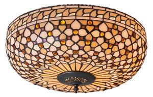 Interiors 1900 64276 Mille Feux Tiffany 2 Light Flush Ceiling Light