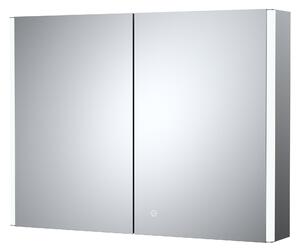 LED Double Mirror Cabinet Silver