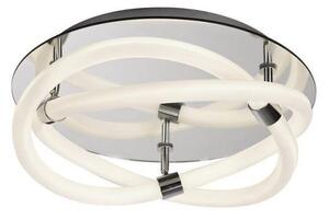 Mantra M6609 Infinity II LED Flush Ceiling Light In Polished Chrome And Opal White