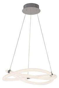 Mantra M6608 Infinity II LED Ceiling Pendant Light In Polished Chrome And Opal White - Dia: 510mm