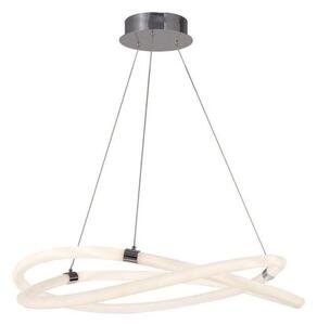 Mantra M6607 Infinity II LED Ceiling Pendant Light In Polished Chrome And Opal White - Dia: 730mm