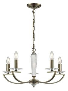 Franklite FL2242/5 Artemis Bronze 5 Light Crystal Chandelier