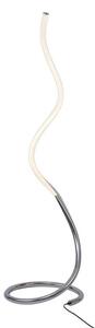 Mantra M6605 Nur II 20 Watt Dimmable Floor Light In Silver/Frosted White And Polished Chrome