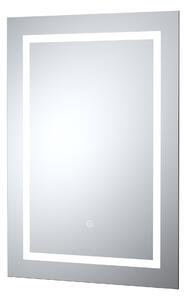 Rectangle Touch LED Wall Mirror Silver