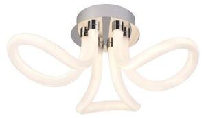 Mantra M6616 Knot LED II Semi Flush Ceiling Light In Polished Chrome And Opal White - Dia: 620mm