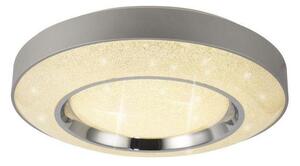 Mantra M6453 Santorini 36 Watt LED Flush Ceiling Light In Silver And Polished Chrome