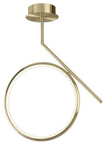 Mantra M6583 Olimpia SG 25 Watt Semi Flush Ceiling Light In Satin Gold/Opal White - L: 510mm