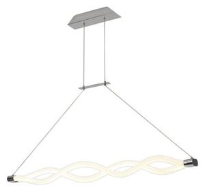 Mantra M6612 Sahara II 40 Watt LED Pendant Light In Polished Chrome And Opal White
