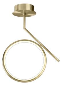 Mantra M6584 Olimpia SG 20 Watt Semi Flush Ceiling Light In Satin Gold/Opal White - L: 400mm