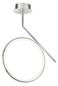 Mantra M6593 Olimpia CH 25 Watt Semi Flush Ceiling Light In Polished Chrome/Opal White - L: 510mm