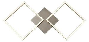 Searchlight 2921SS Wall Art 25 Watt LED Rectangular Wall Light In Satin Silver