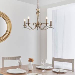 Endon KORA-5AB 5 Light Chandelier With Antique Brass Finish
