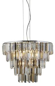 Searchlight 1229-9CC Clarissa 9 Light Ceiling Pendant In Chrome With Coloured Glass