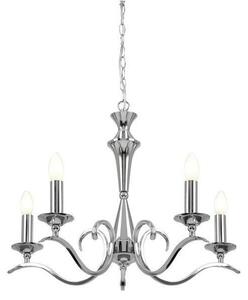 Endon KORA-5CH Traditional 5 Light Chandelier With Chrome Finish