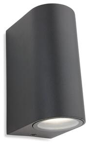 Firstlight 7408GM Scenic Halogen 2 Light Gun Metal Exterior Wall Lamp