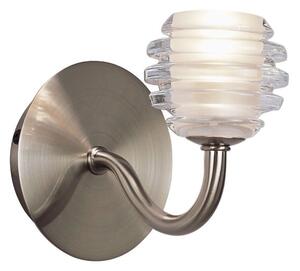 M8001 Sphere Satin Nickel 1 Light Switched Wall Lamp