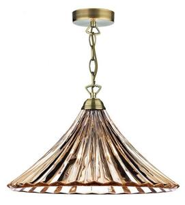 Dar ARD866 Ardeche Amber Glass Pendant