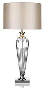 Dar HIN4208 Hinton Crystal Glass Table Lamp With Silver Shade