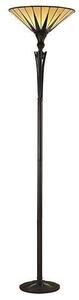 Interiors 1900 64042 Tiffany Dark Star 1 Light Uplighter Floor Lamp - Height: 1760mm