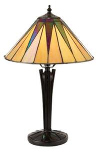 Interiors 1900 70367 Tiffany Dark Star Small Tiffany Table Lamp - Height: 440mm