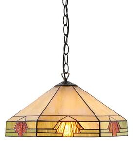 Interiors 1900 64285 Nevada Tiffany 1 Light Ceiling Pendant Light In Natural Shades