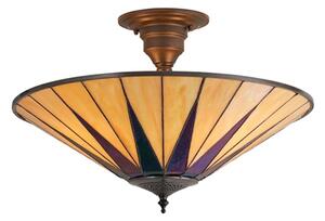 Interiors 1900 64043 Tiffany Semi Flush 3 Light Ceiling Light