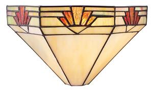 Interiors 1900 64288 Nevada Tiffany 1 Light Wall Light In Natural Shades