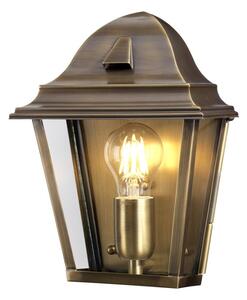 St James Solid Brass Outdoor Wall Lantern, Antique Brass